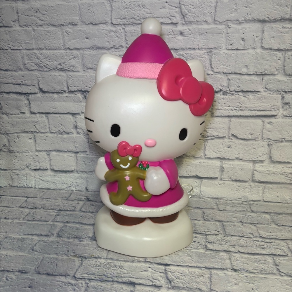 Hello Kitty Christmas Blow Mold Holding Gingerbread 22” Tall 2025 Lights Up New